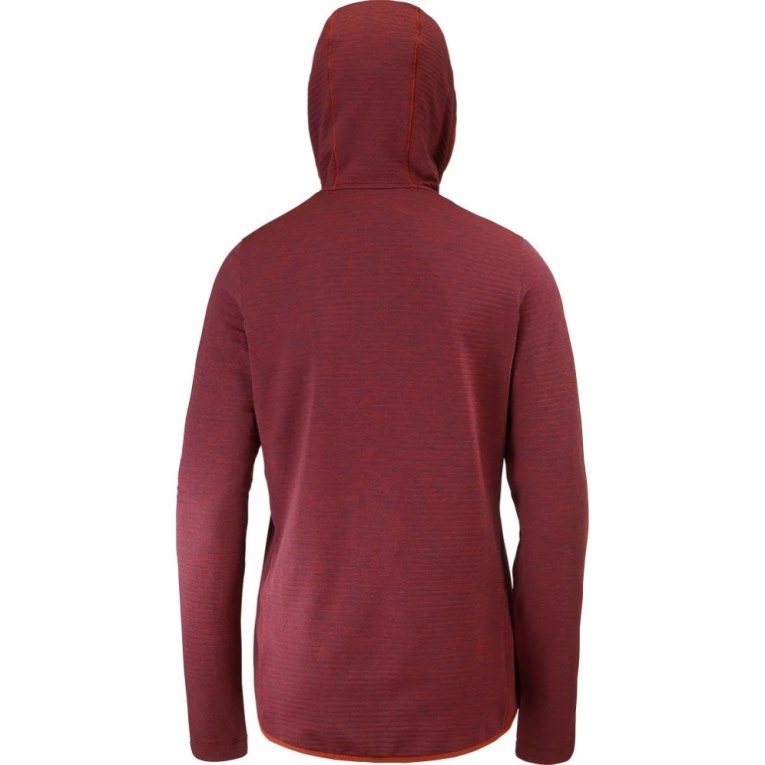 Burgundy Salomon Essential Lightwarm Hooded Women's Jackets | IE LV6159